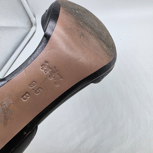 Coach Studded Heels Leather Black Retro Shoes Pumps - Picture 16 of 16